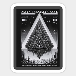 Alien Traveler Cave Sticker